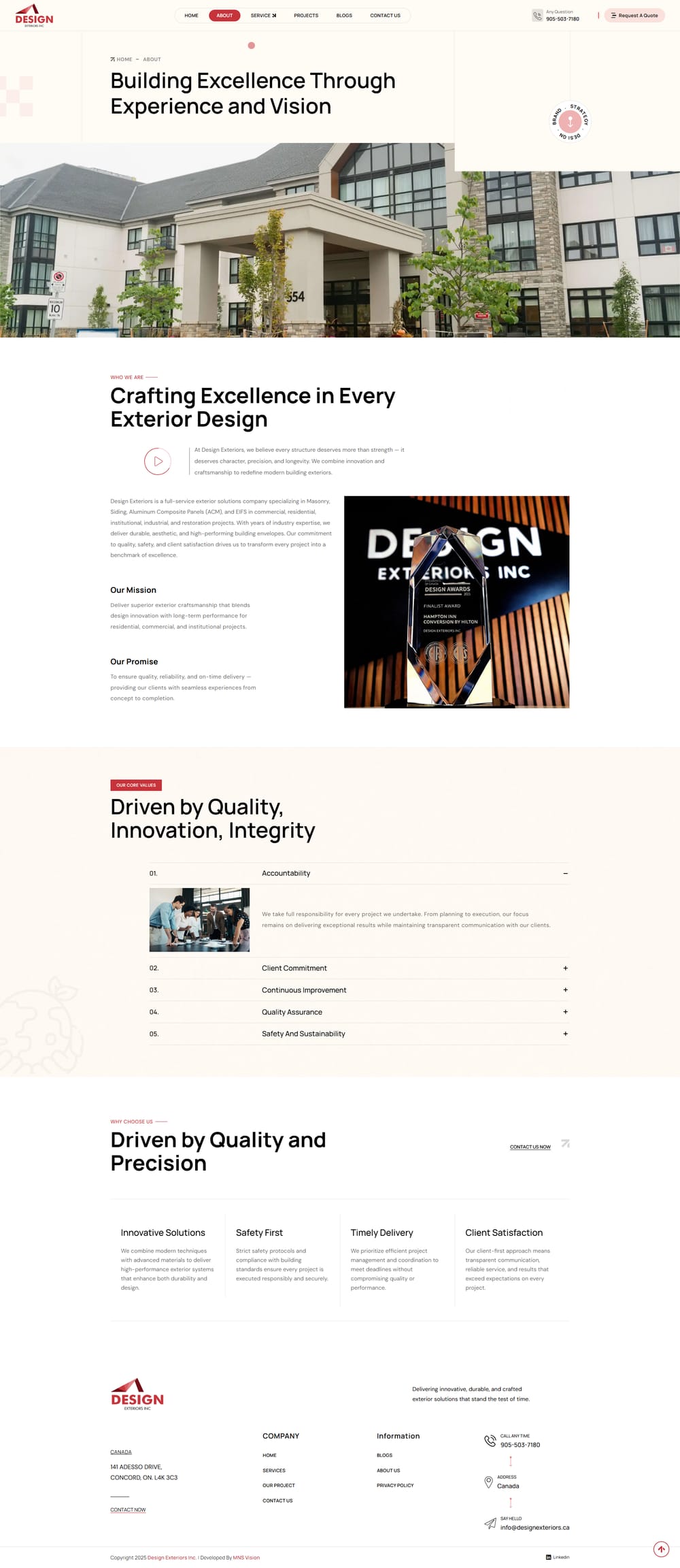 Design Exterior page