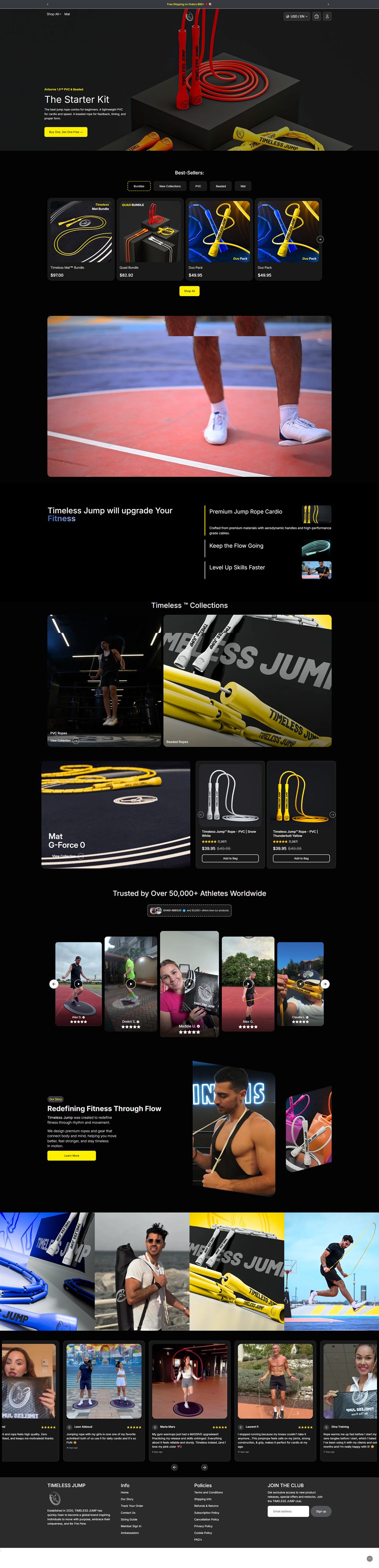 Timeless Jump website