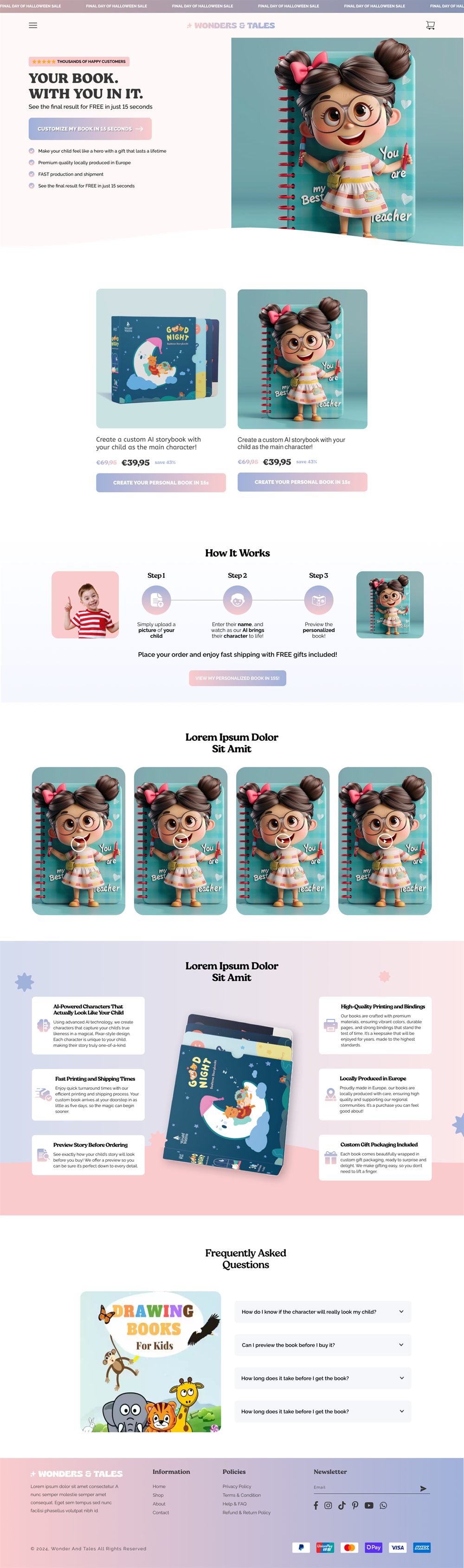 Wonder & Tales website